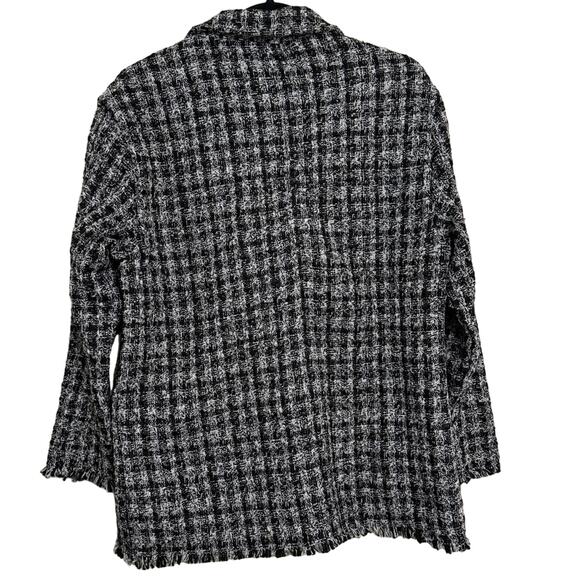 STORIA Plaid Tweed Double Breast Blazer Size M - Picture 2 of 6